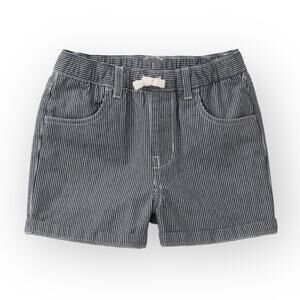 Tea Collection NWT Tie Waist Roll Cuff Shorts. Striped. Dark Wash. Size 2